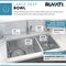 Ruvati 32" Undermount Kitchen Sink 70/30 Double Bowl 16 Gauge SS RVM5300 - alternate 5